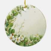Mistelzweige, wasserfarben pastell Gemälde セラミックオーナメント (裏面)