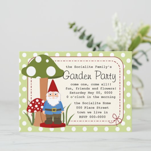 Mister Mushroom Garden Gnome 招待状 (スタンド正面)