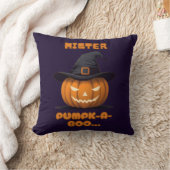 Mister Pumpk-A-Boo Halloween Pumpkin クッション (ブランケット)