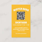 MISTER SUDS WASH with QR code 名刺 (裏面)