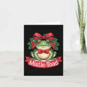 Mistle-toad Funny Christmas Toad Pun  カード (正面)