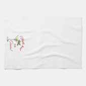 Mistle-toast to the Season Christmas Hand Towel キッチンタオル (横)