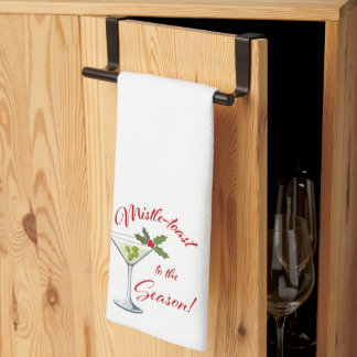 Mistle-toast to the Season Christmas Hand Towel キッチンタオル