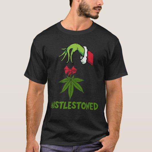 Mistlestoned-420-大麻-Mistlestoned-Christmas-2 Tシャツ (正面)