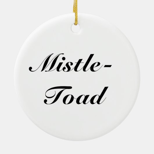 Mistletoad -円形の陶磁器のカエルのクリスマスのオーナメント セラミックオーナメント (裏面)