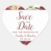 Mistletoeマナーウォーターカラー冬の保存日付 ハートシール (正面)