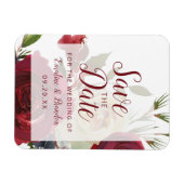 Mistletoeマナーウォーターカラー冬の保存日付 マグネット (横)