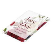 Mistletoeマナーウォーターカラー冬の保存日付 マグネット (左側)