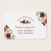 Mistletoeマナーシャワーギフトレジストリ挿入カード (正面)