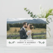 Mistletoe写真メリー結婚したクリスマスサンキュー サンキューカード (スタンド正面)