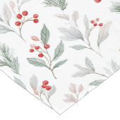 Mistletoe and Holly Berries Pattern ショートテーブルランナー (コーナー)