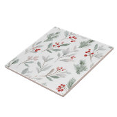 Mistletoe and Holly Berries Pattern タイル (側面)