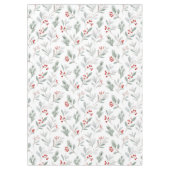 Mistletoe and Holly Berries Pattern テーブルクロス (正面)