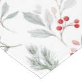 Mistletoe and Holly Berries Pattern テーブルクロス (アングル)