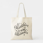 Mistletoe and Miracles Holiday Christmas Tote Bag トートバッグ (裏面)