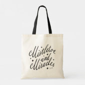 Mistletoe and Miracles Holiday Christmas Tote Bag トートバッグ (裏面)