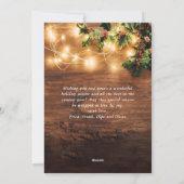 Mistletoe Branch 4 PHOTO素朴クリスマスグリーティング シーズンカード (裏面)