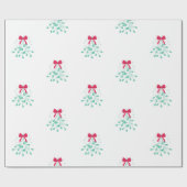 Mistletoe Christmas ラッピングペーパー (フラット)