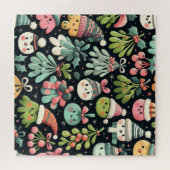 Mistletoe Christmas Carolers composition ジグソーパズル (横)