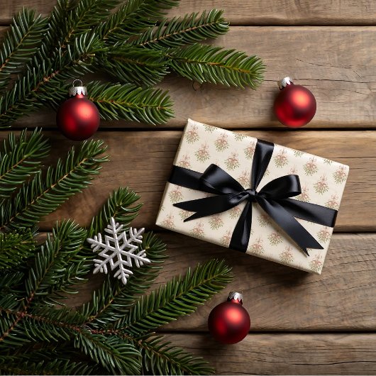 Mistletoe, Christmas cookies  ラッピングペーパーシート