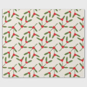 Mistletoe Christmas Wrapping Paper  ラッピングペーパー (フラット)