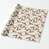 Mistletoe Christmas Wrapping Paper  ラッピングペーパー (アンロールド)