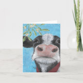 Mistletoe Cow Folded Card 案内状 (正面)