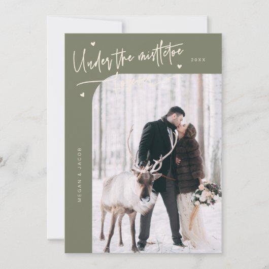 Mistletoe Foreverの新婚フォトセージ緑 シーズンカード (正面)