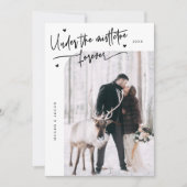 Mistletoe Foreverの新婚フォトホワイトの下 シーズンカード (正面)