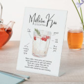 Mistletoe Kiss Holiday Cocktail Bar Sign 台座サイン (インサイチュ)