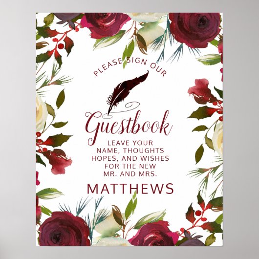 Mistletoe Manorお申し込みゲストブックサイン ポスター (正面)