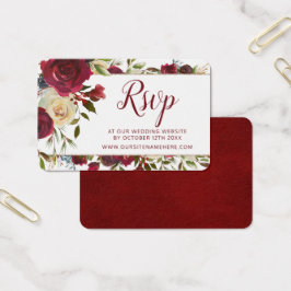Mistletoe Manorの結婚ウェブサイトRSVPカードの挿入