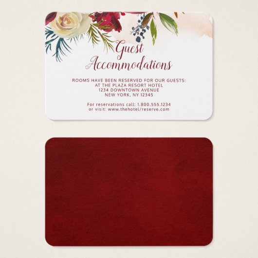 Mistletoe Manorゲスト宿泊施設インサートカード (正面&裏面)