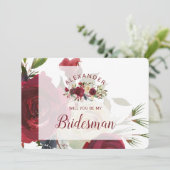 Mistletoe Manor Be My Bridesman Proposal Card (スタンド正面)