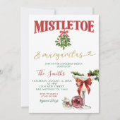 Mistletoe & Margaritas Winter Holiday Fiesta Party 招待状 (正面)