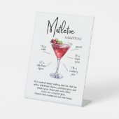 Mistletoe Martini Holiday Bar Sign 台座サイン (正面)