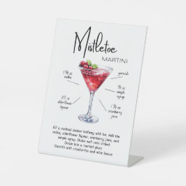 Mistletoe Martini Holiday Bar Sign 台座サイン