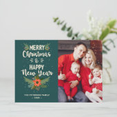 Mistletoe Memories: Merry Christmas New Year Photo シーズンカード (スタンド正面)