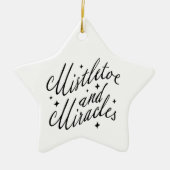 Mistletoe & Miracles Modern Christmas Star セラミックオーナメント (正面)