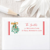 Mistletoe Return Address Labels ラベル (インサイチュ)