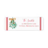 Mistletoe Return Address Labels ラベル (正面)