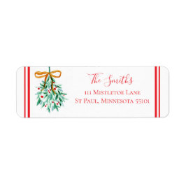 Mistletoe Return Address Labels ラベル