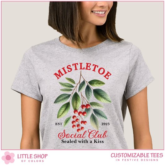 Mistletoe Social Club Personalized Christmas Tシャツ