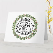 Mistletoe Waterカラーリース カード (黄色い花)