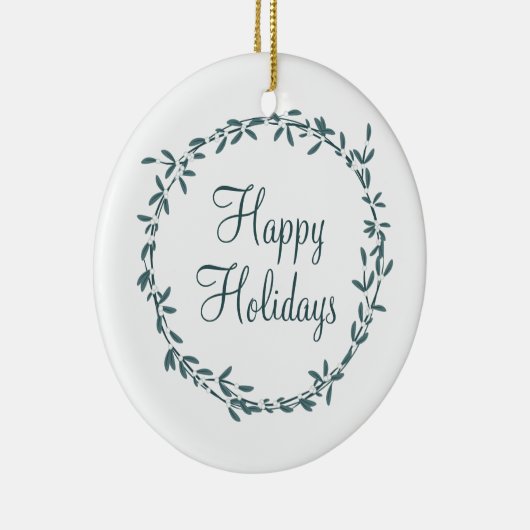 Mistletoe with Personalized Message セラミックオーナメント (右)