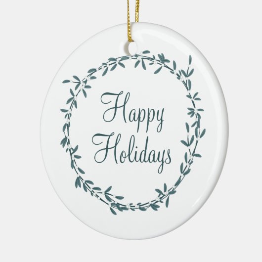 Mistletoe with Personalized Message セラミックオーナメント (左)