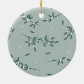 Mistletoe with Personalized Message セラミックオーナメント (裏面)