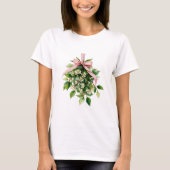 Mistletoe with Pink Ribbon Tシャツ (正面)