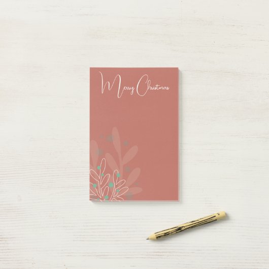 Mistletoe xmas trendy hand drawn design ポストイット (デスク上)