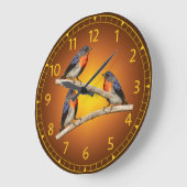 Mistletoebird, Flowerpecker，オーストラリア，インドネシア ラージ壁時計 (傾斜)